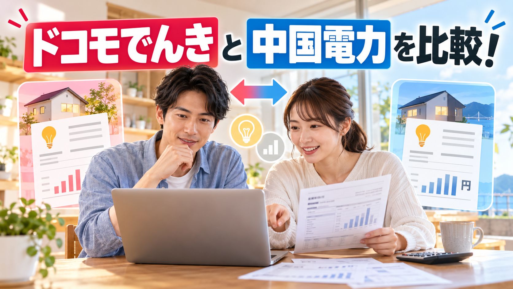 ドコモでんきと中国電力を比較！
