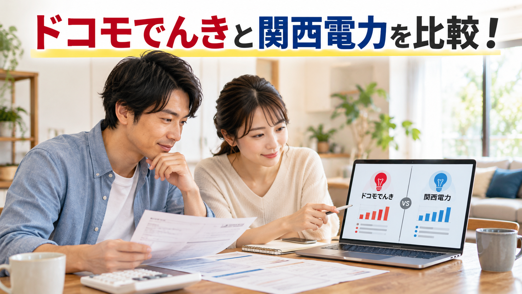 ドコモでんきと関西電力を比較！
